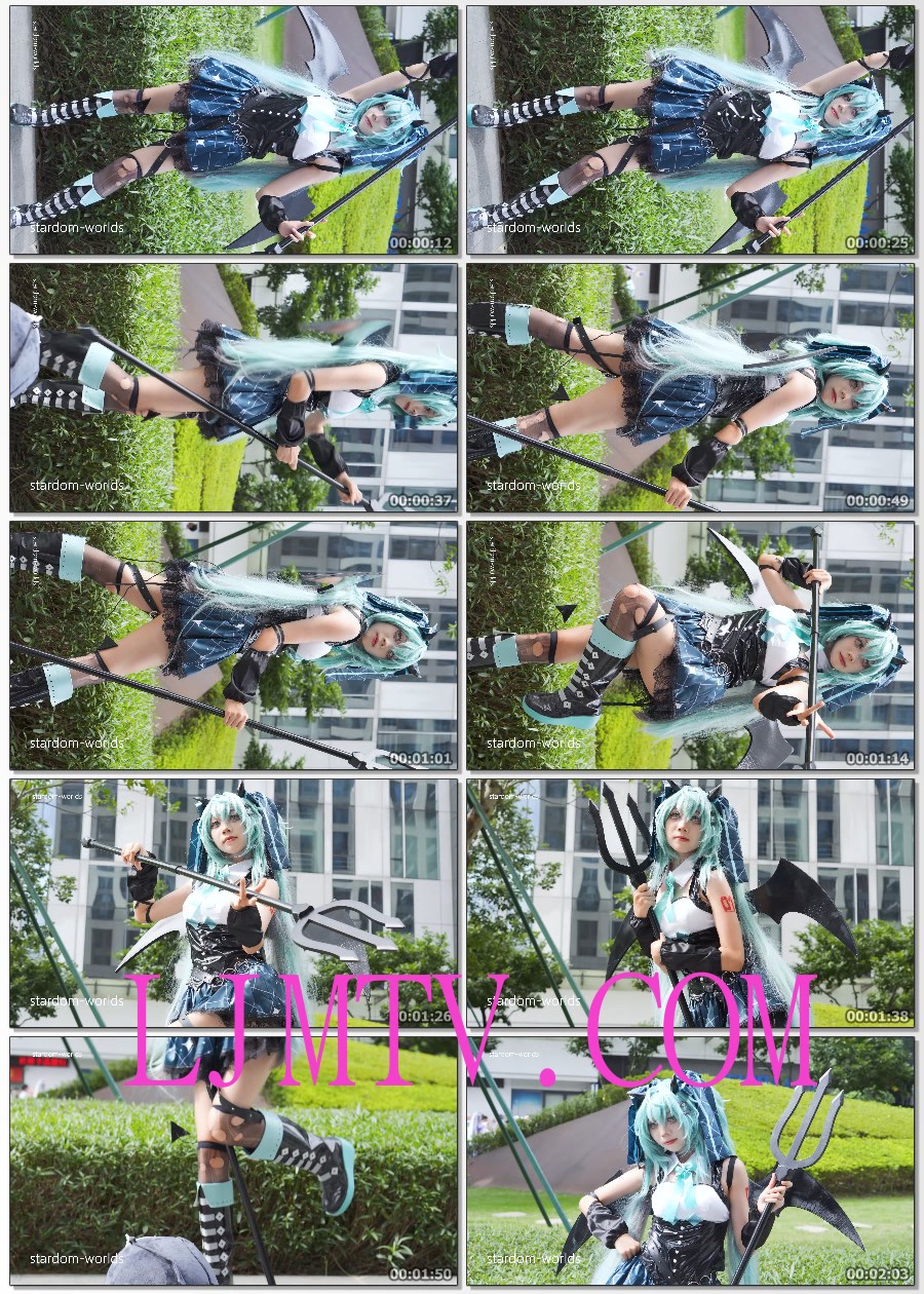 初音ミクラスカル悪魔コスプレCosplay初音未来小浣熊恶魔2024萤火虫漫展