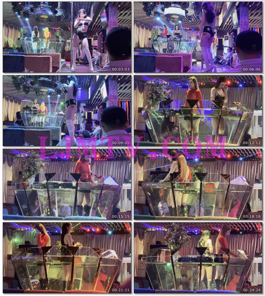 黑色皮革吊带衫pu皮紧身短裙的黑靴纹身女dj-4K视频