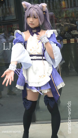 原神刻晴同人女仆cosplayコスプレ萤火虫漫展