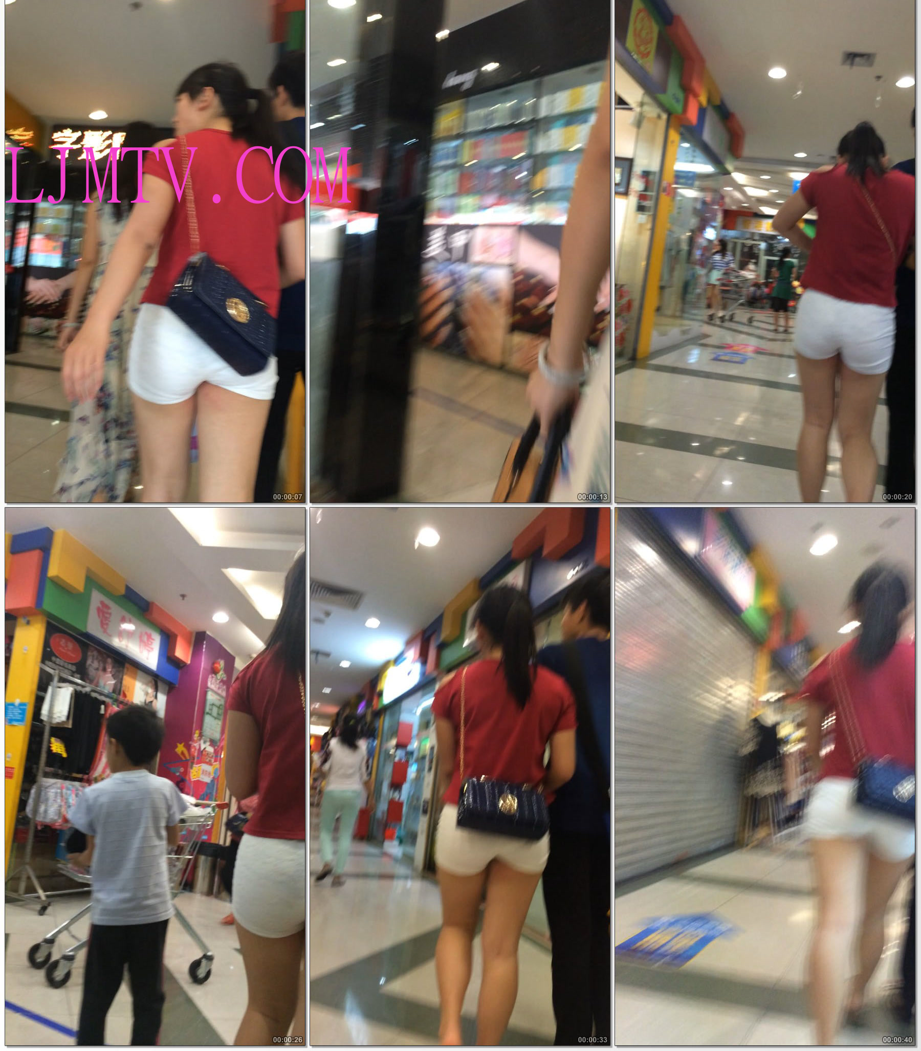 小龙大师精品街拍系列合集-长腿白紧热裤少妇-01