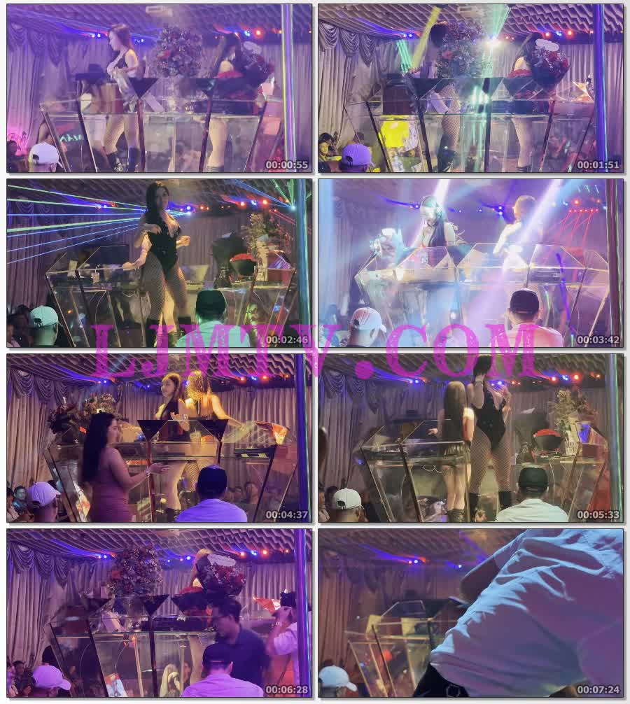 黑色渔网袜的黑皮靴性感深V热舞美女-2K视频