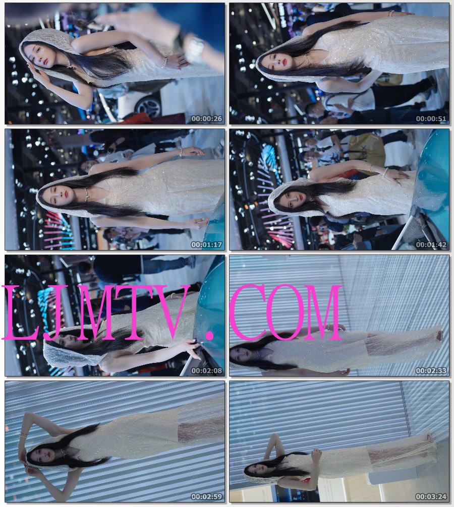 2025上海车展美女模特赫凛贴片反光斗笠装