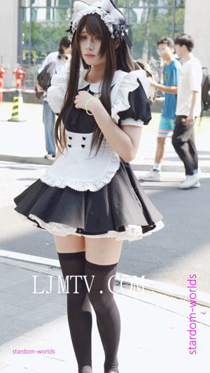 2025广州CICF漫展长腿女仆美少女cosplay昔涟コスプレ
