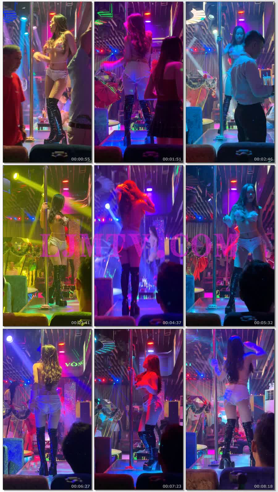 过膝漆皮靴的白色牛仔热裤碎花奶罩的美女-4K视频