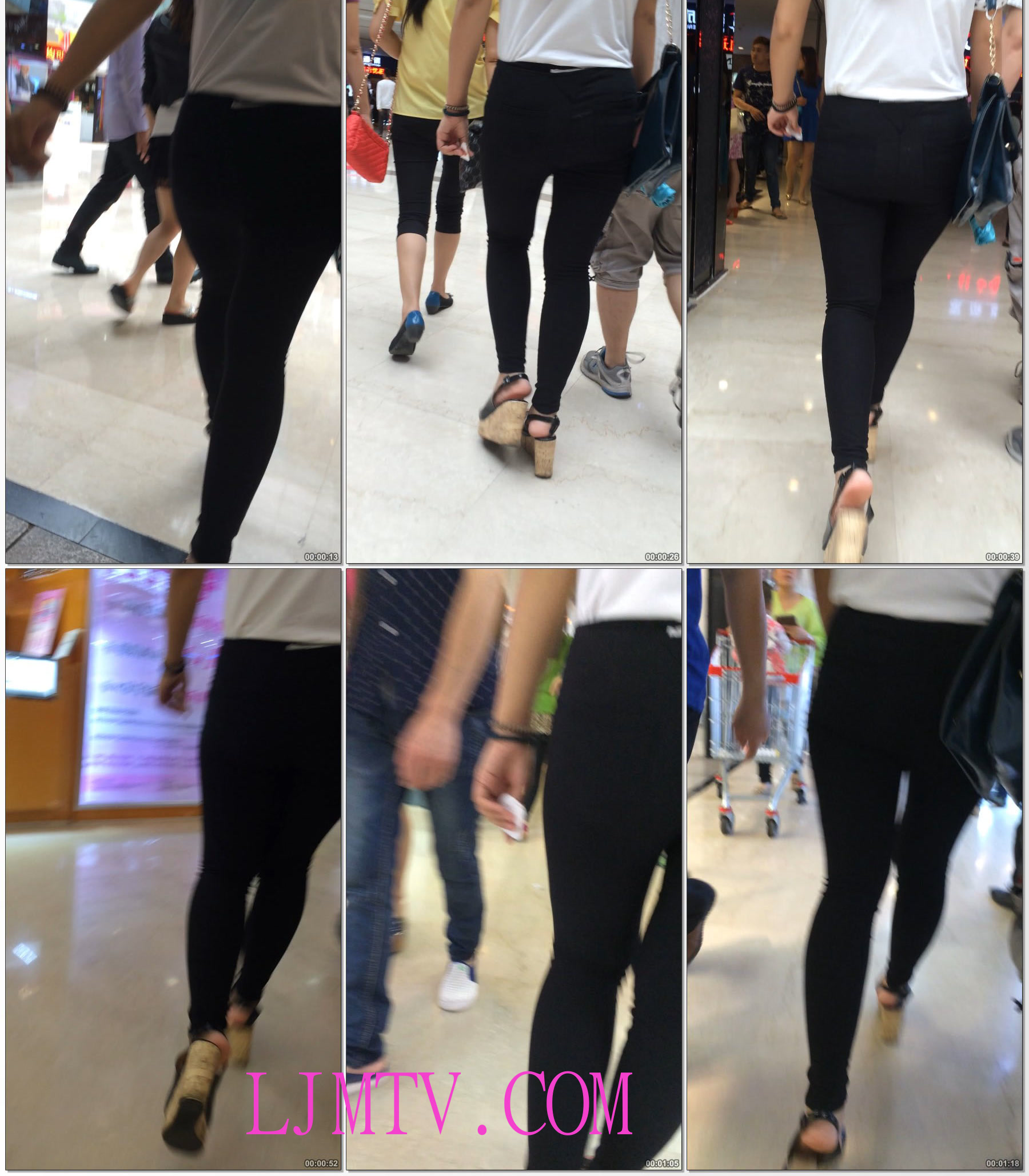 小龙大师精品街拍系列合集-商场打底黑裤少妇