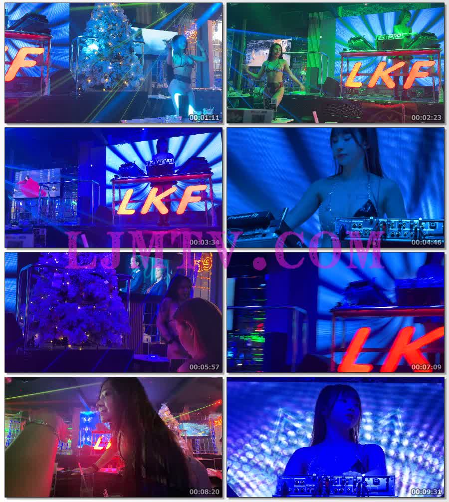 真实酒吧之领舞和dj都穿的性感比基尼过膝白靴热舞-4K视频