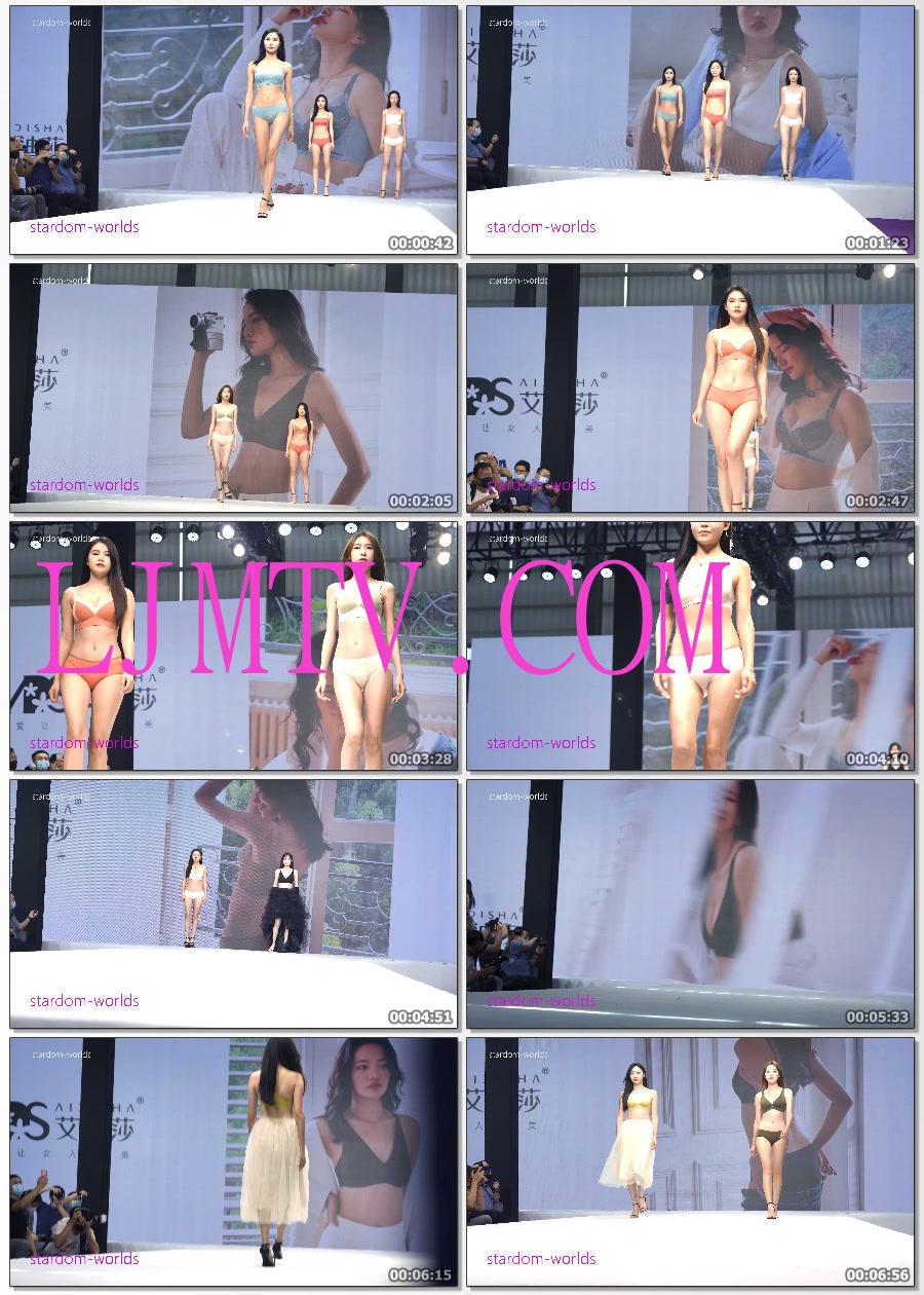 2022深圳内衣展艾迪莎性感美女模特内衣秀场走秀8下着モデルShow