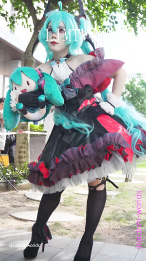 2024广州CICF漫展万圣节初音小恶魔ハロウィン初音ミクcosplayコスプレ