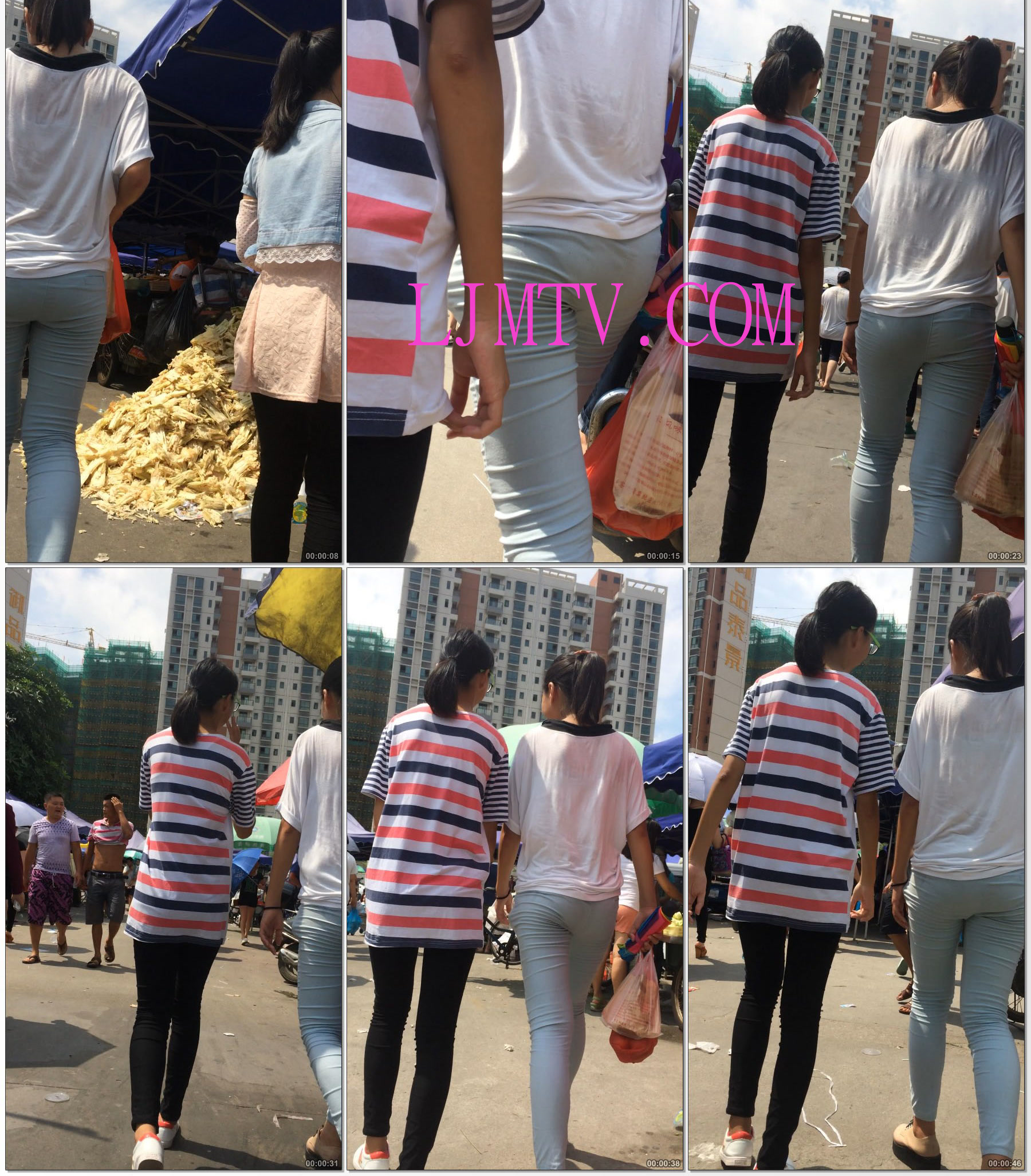 小龙大师精品街拍系列合集-包臀打底裤小妹