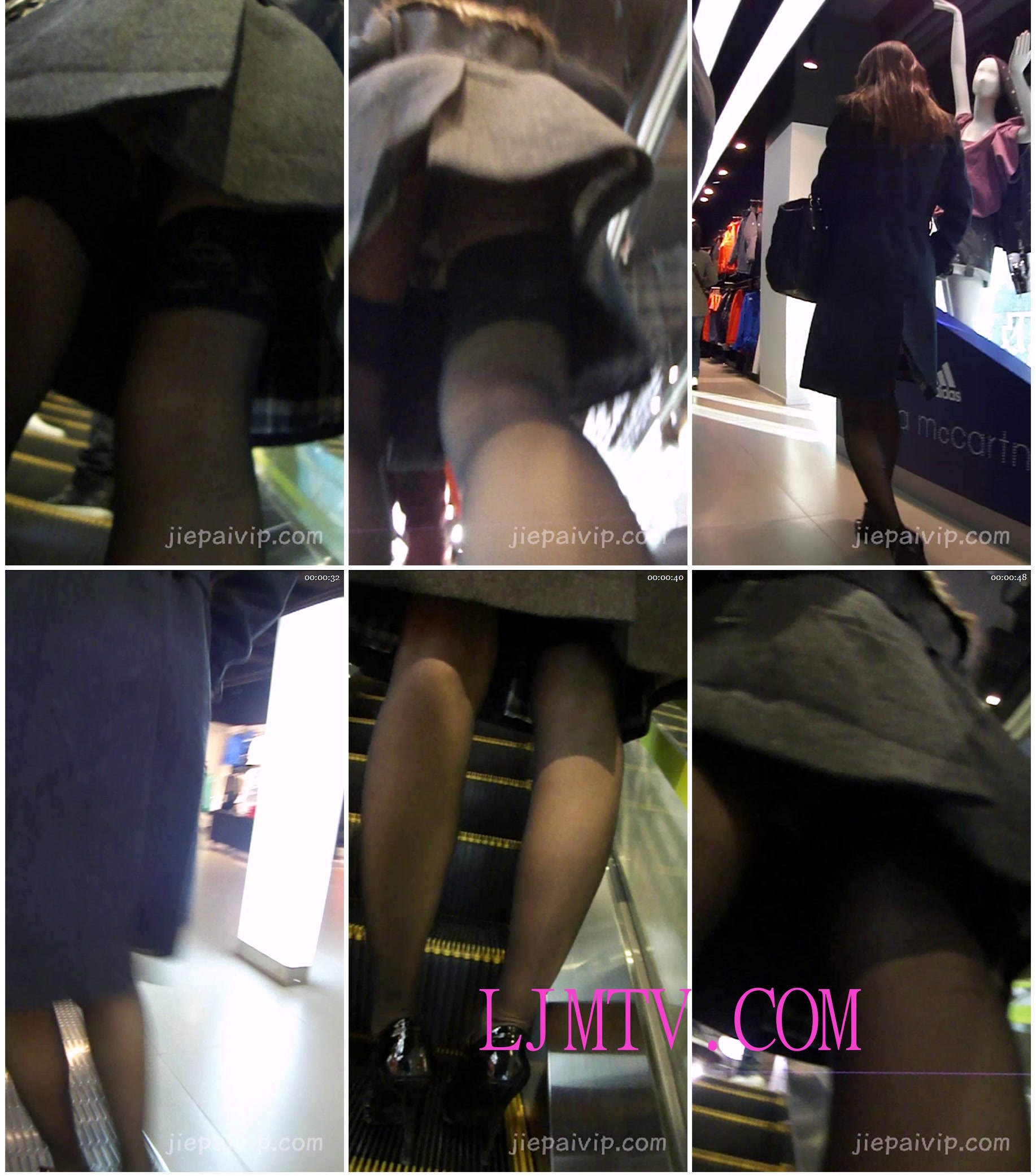 街拍VIP经典CD精选系列11季1-3-极品！吊带丝袜的T裤骚女