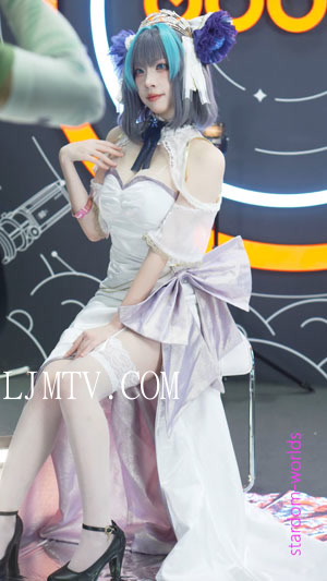 [アズールレーン]チェシャーコスプレCosplay碧蓝航线柴郡婚纱2024萤火虫漫展