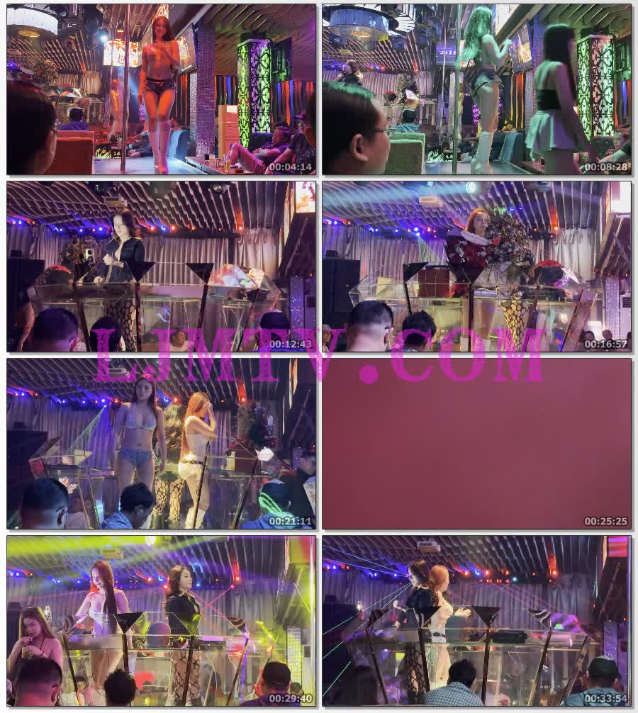 细长美腿的白皮靴牛仔热裤年轻胸罩的舞女-4K视频