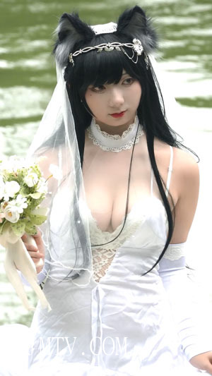 2023广州艾妮漫展碧蓝航线爱宕花嫁アズールレーンコスプレ