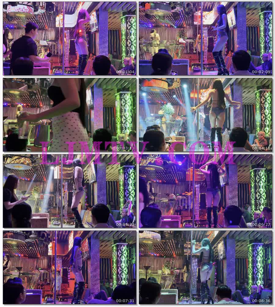 绑带黑色五角星奶罩牛仔热裤的黑色漆皮靴长腿妹子-4K视频