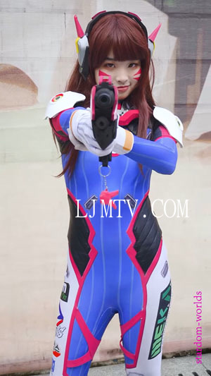 Cosplay守望先锋dva深圳璃樱漫展-コミケコスプレOverwatch.守望屁股