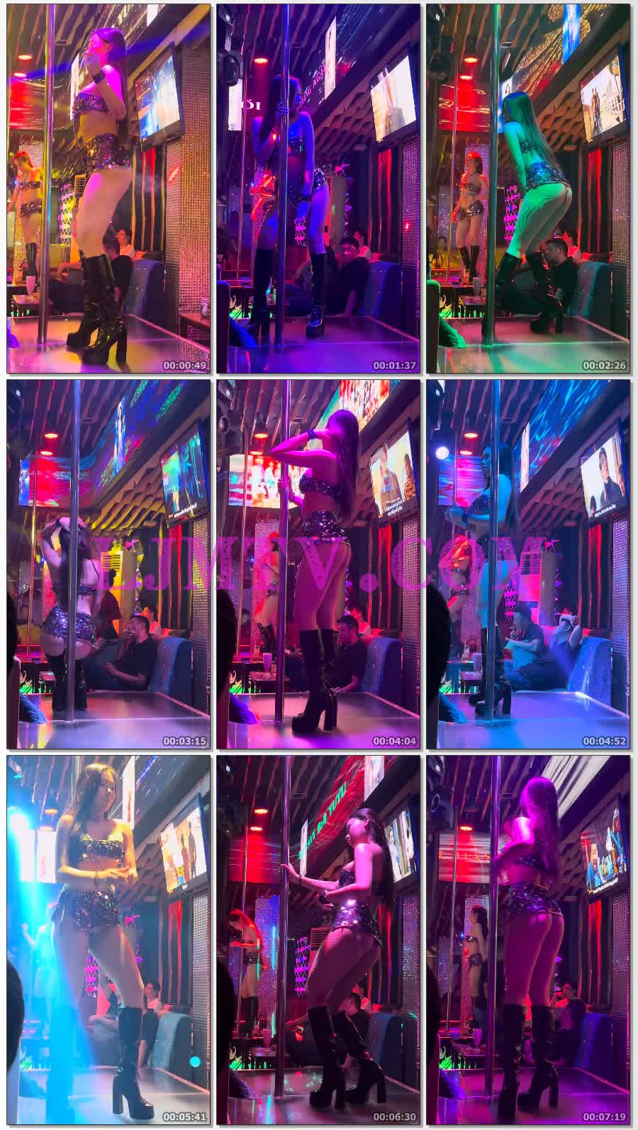 气质不错身上银光闪闪的黑皮靴钢管舞女-4K视频