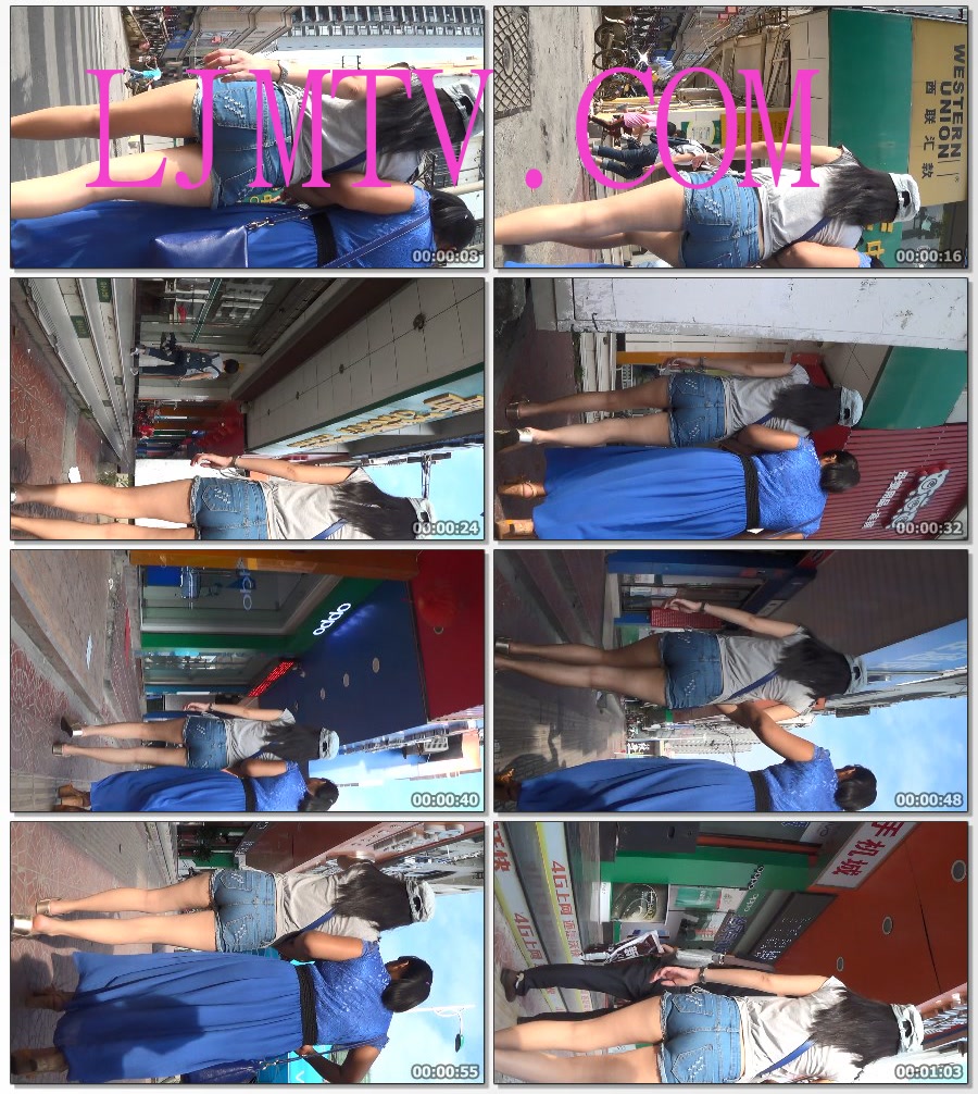 麋小鹿大师2013-2014街拍视频合集2-牛仔热裤少妇身材好-01