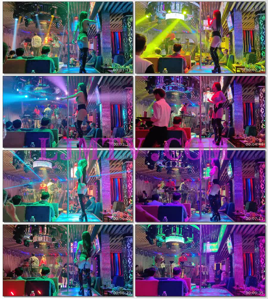 超高防水台黑色漆皮靴黑色高腰裤排扣裹胸的舞女-4K视频