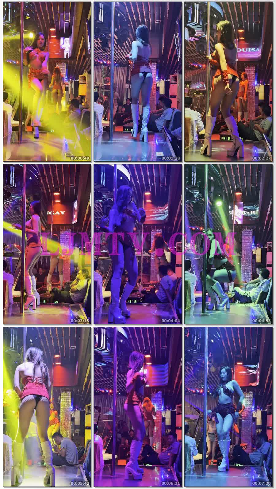 绑带款式红色性感演出服的白皮靴热舞女郎-4K视频
