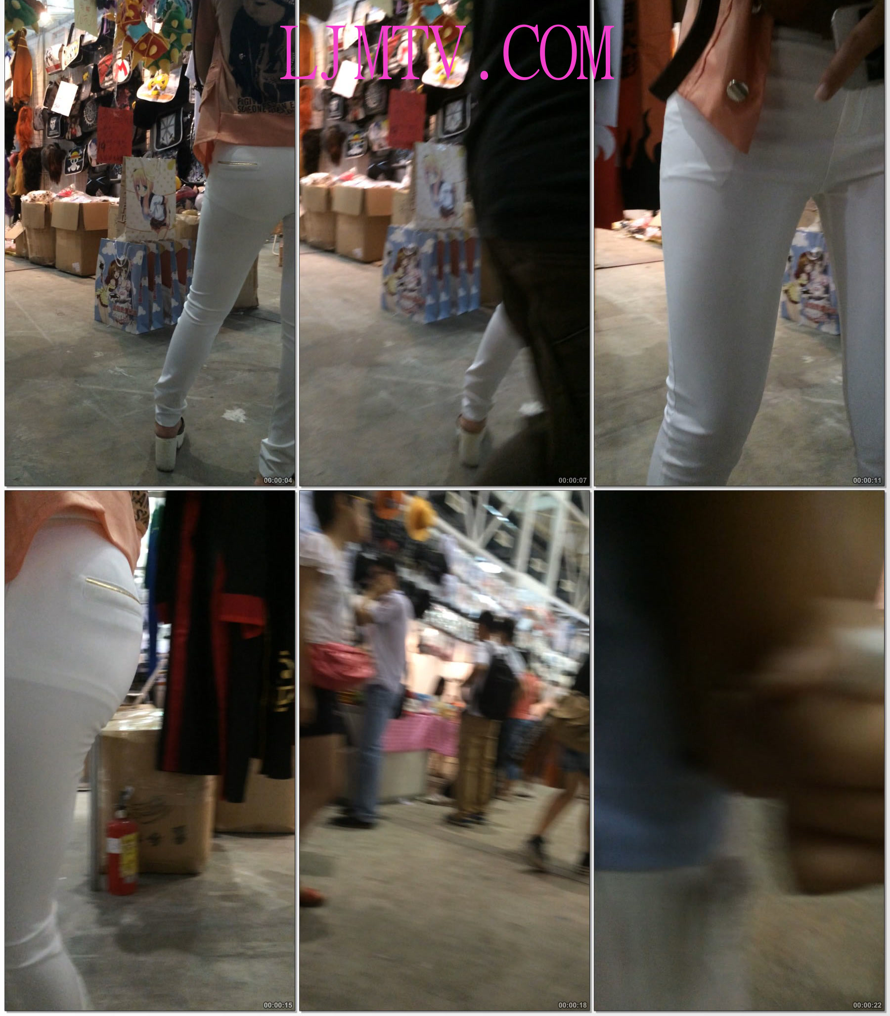 小龙大师精品街拍系列合集-超长时间跟拍白裤清晰内痕-04