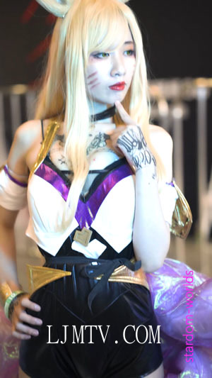 cosplay英雄联盟女团阿狸2020广州么多漫展コスプレ