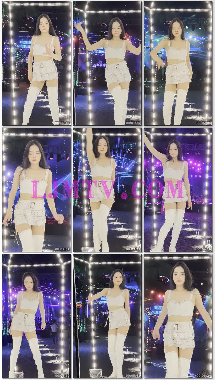 白色吊带衫绑带短裙的乳白过膝长靴丰满妹子-4K视频