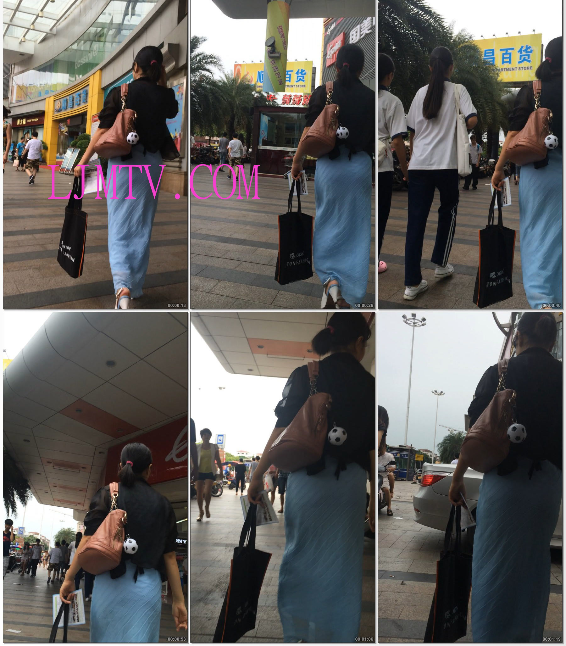 小龙大师精品街拍系列合集-贴身长裙少妇