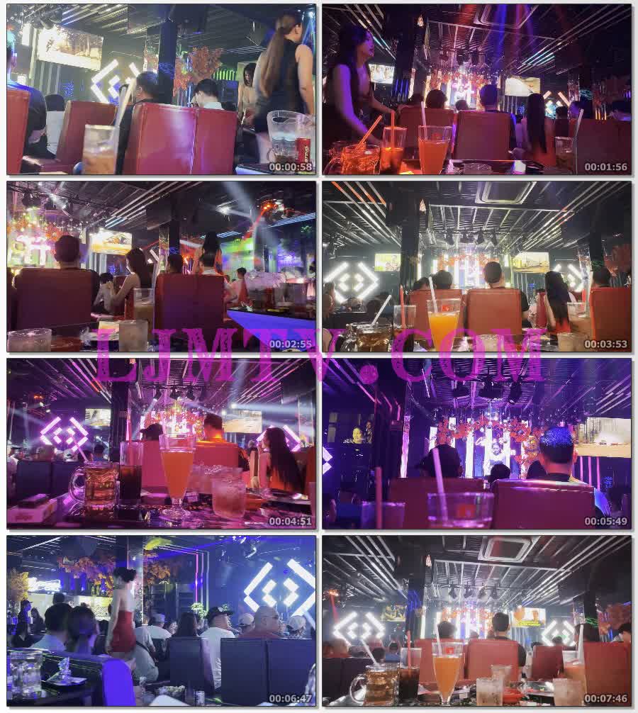 真实夜店之闪钻吊脖的红色皮革超短裙服务舞女-4K视频