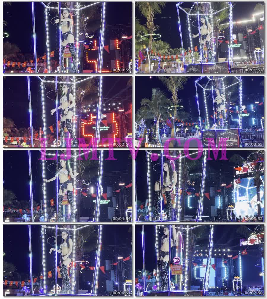 露天灯带舞台上眼镜妹热舞黑色超长过膝靴-2K视频
