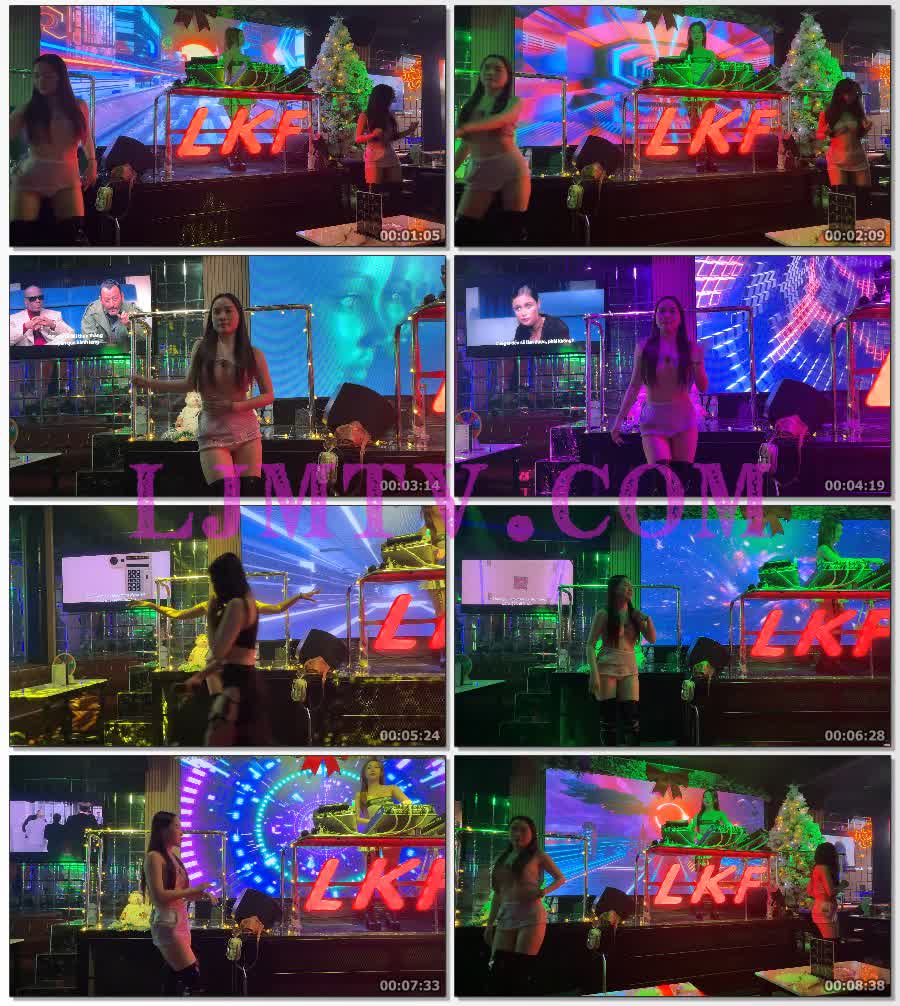可爱型圆脸夜店女孩超短裙过膝黑皮靴热舞-4K视频