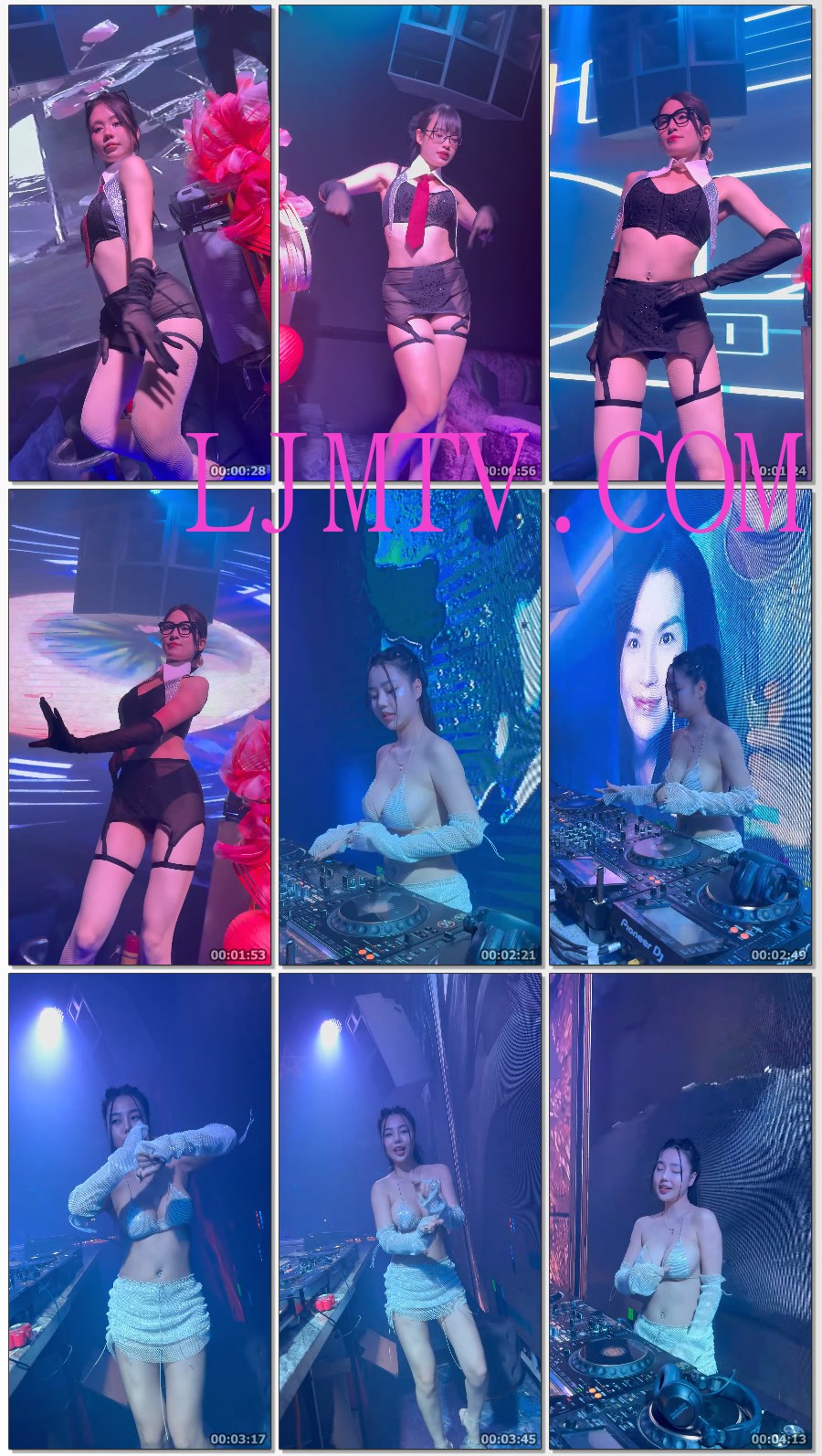 黑丝吊带裹胸透视黑丝超短裙的网袜红色领带舞女