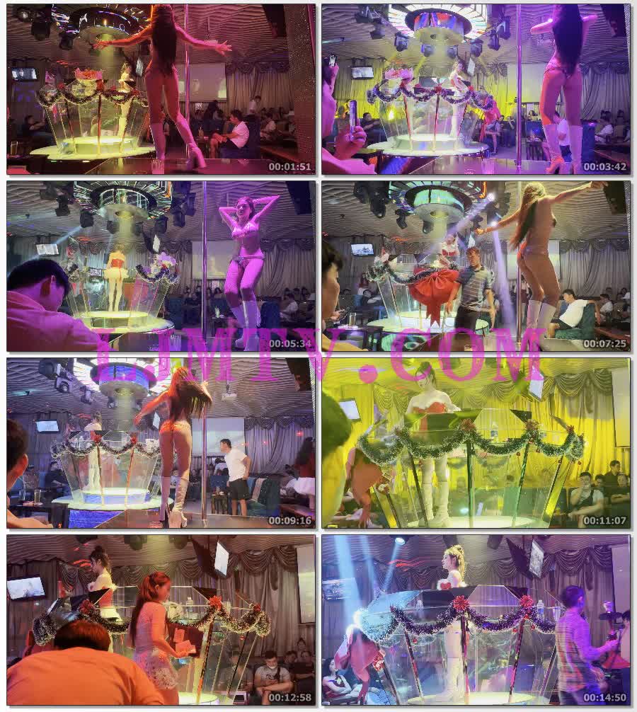背部线条优美的超小绑带比基尼白皮靴钢管舞女郎-4K视频