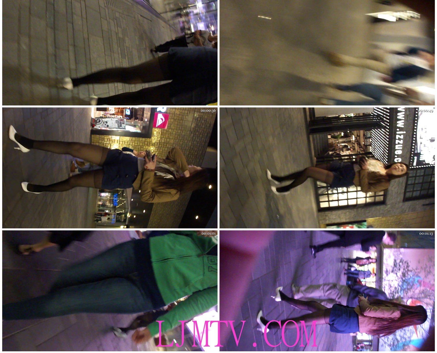 海阔天空热裤街拍视频102部合集性感高跟黑丝上楼梯-04
