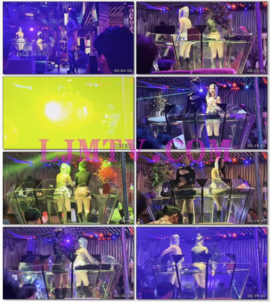 身穿性感夜店演出服的黑色皮靴腿部纹身女孩-2K视频