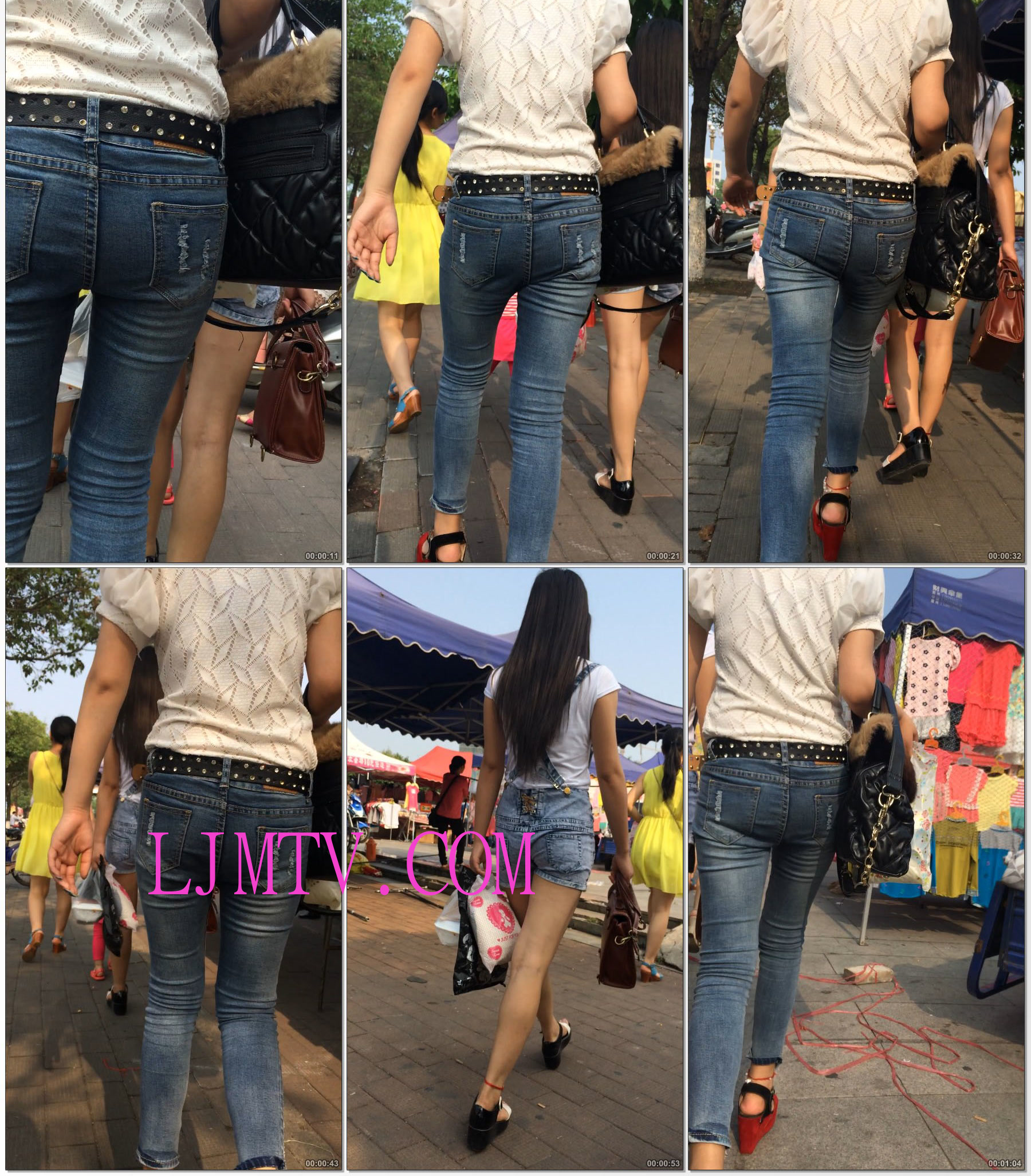 小龙大师精品街拍系列合集-性感长腿紧牛小少妇