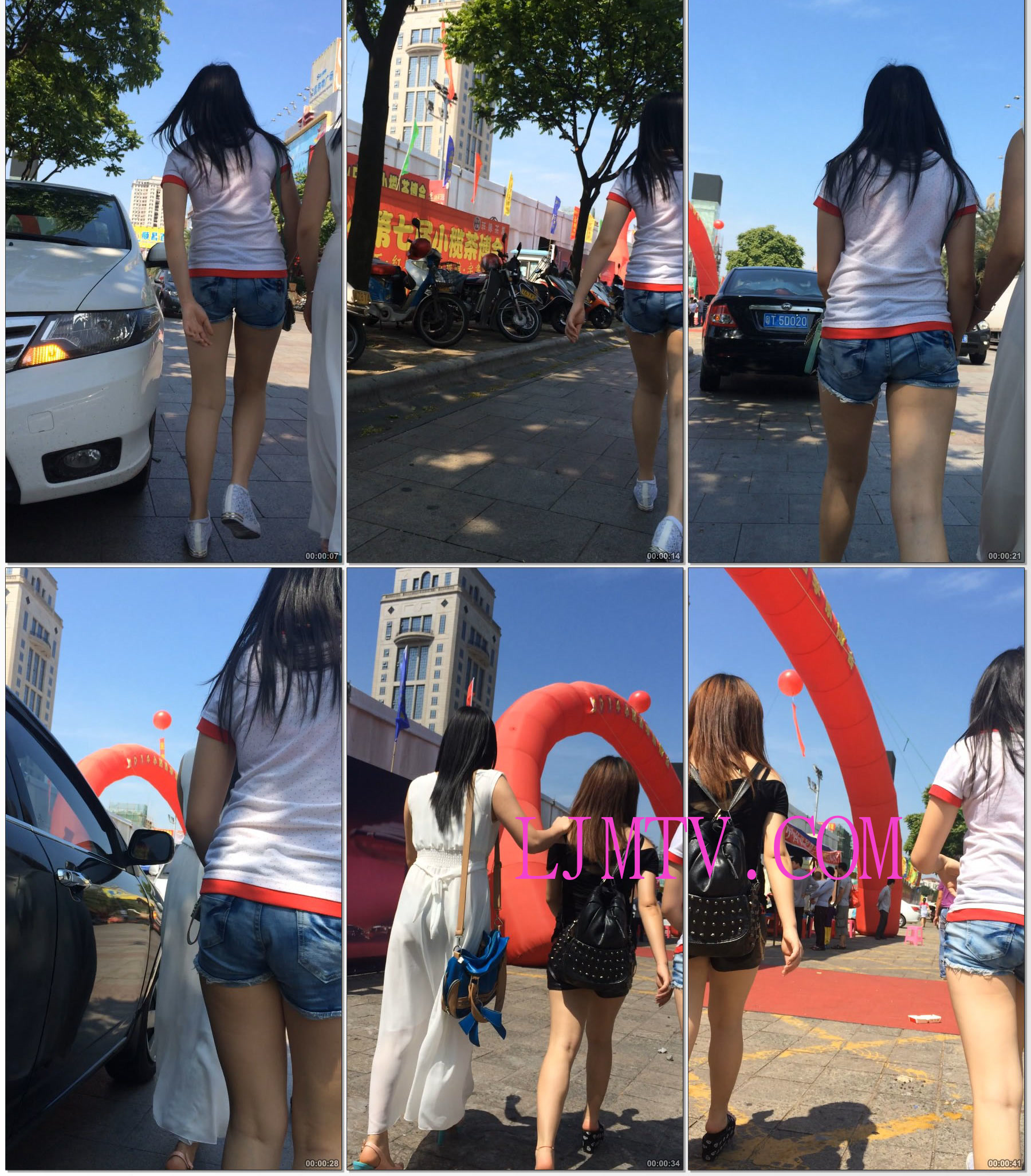 小龙大师精品街拍系列合集-包臀热裤紧身少妇