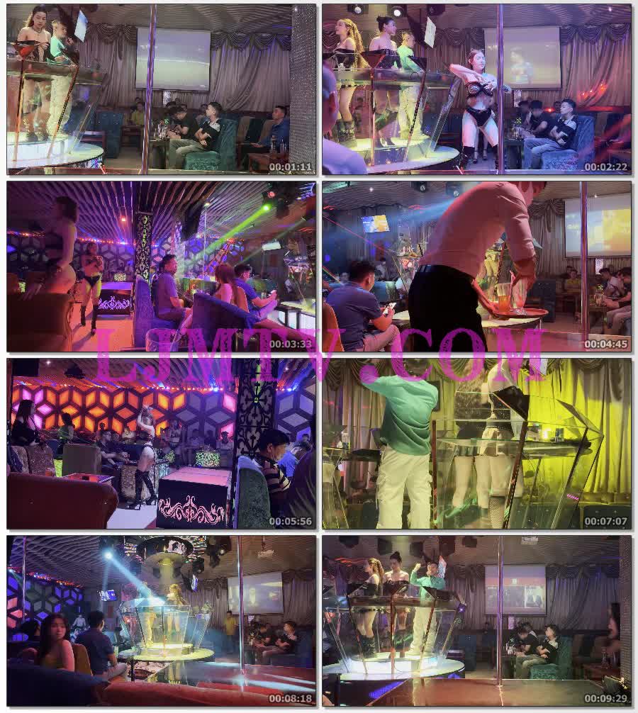 网格裹胸的三角裤黄毛短发气质舞女背后还有小尾巴-4K视频