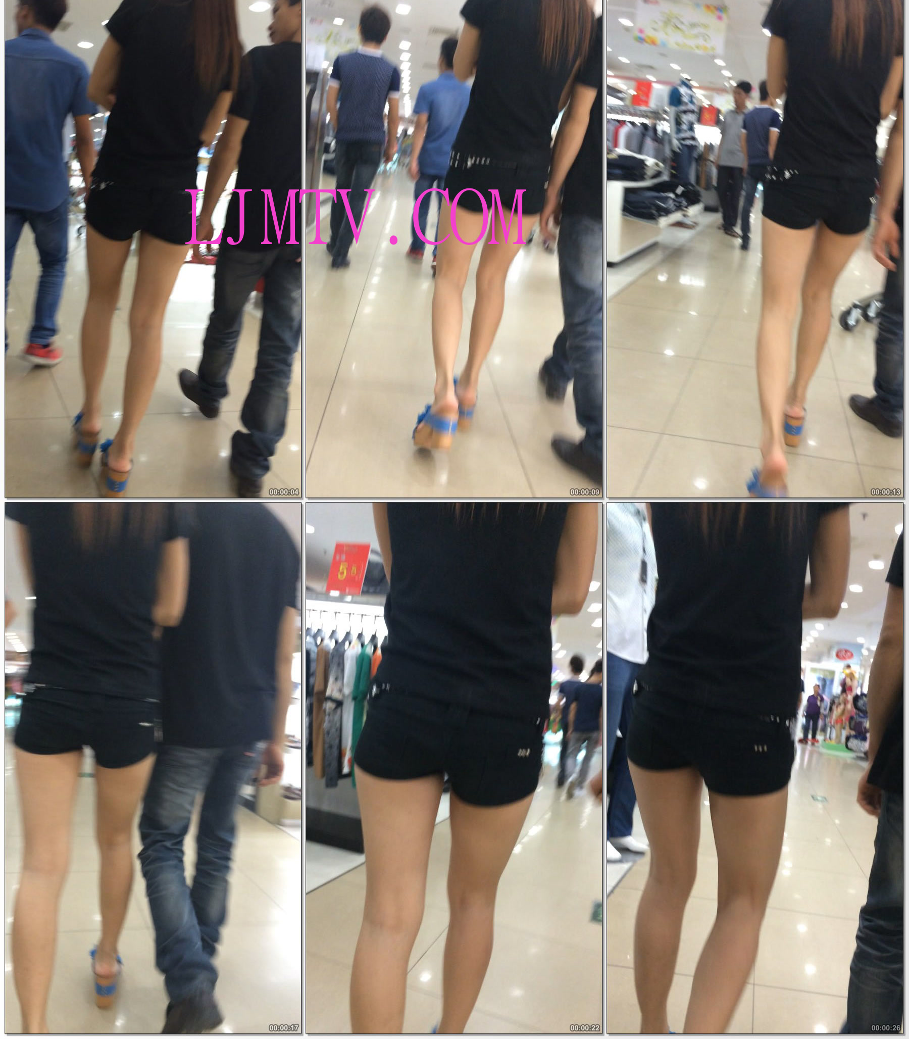 小龙大师精品街拍系列合集-商场热裤小少妇