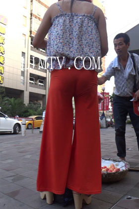 街拍客极品街拍视频JPP1-JPP217-轻透大裤管红裤