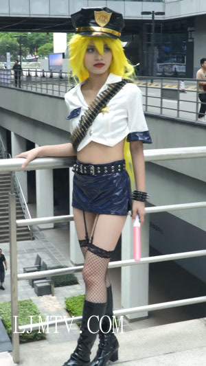 吊带袜天使潘迪女警cosplayコスプレ2023广州艾妮漫展