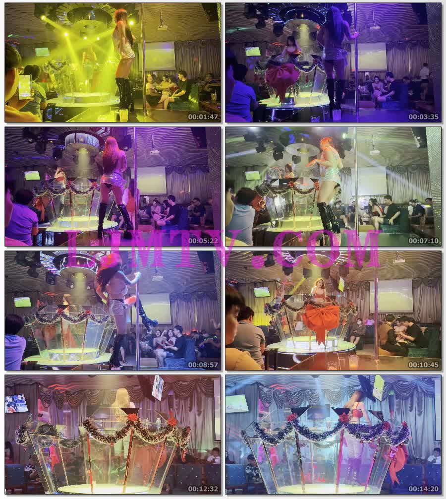 深沟挂脖的超短反光裙子黑皮靴钢管舞女郎-4K视频