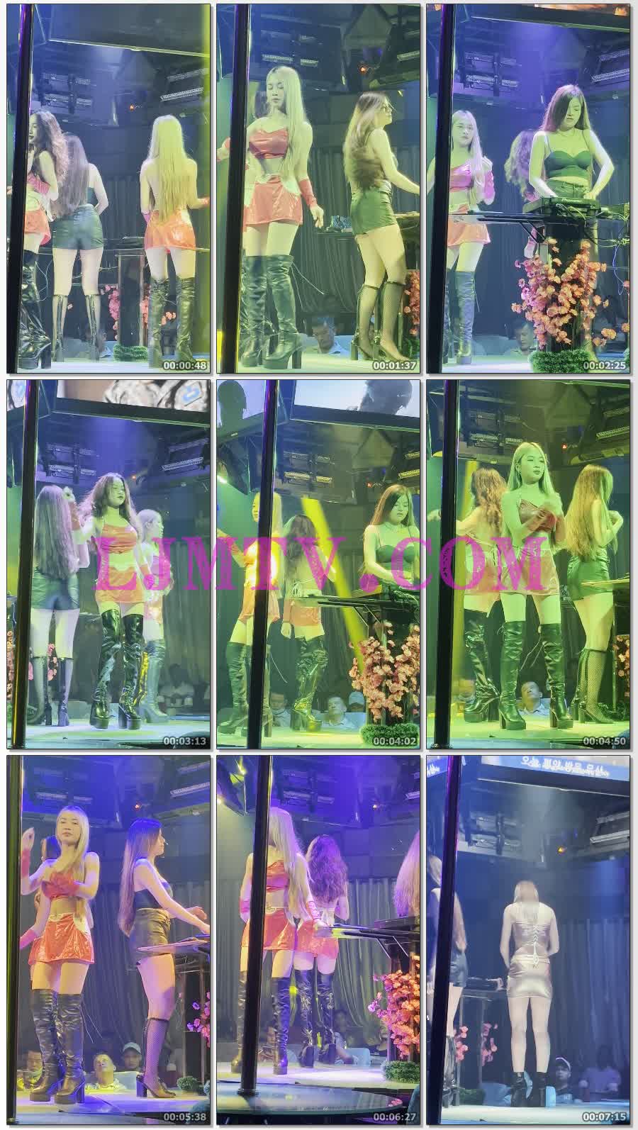 黄发丰唇红色吊带衫短裙的黑色皮靴两个辣妹-4K视频