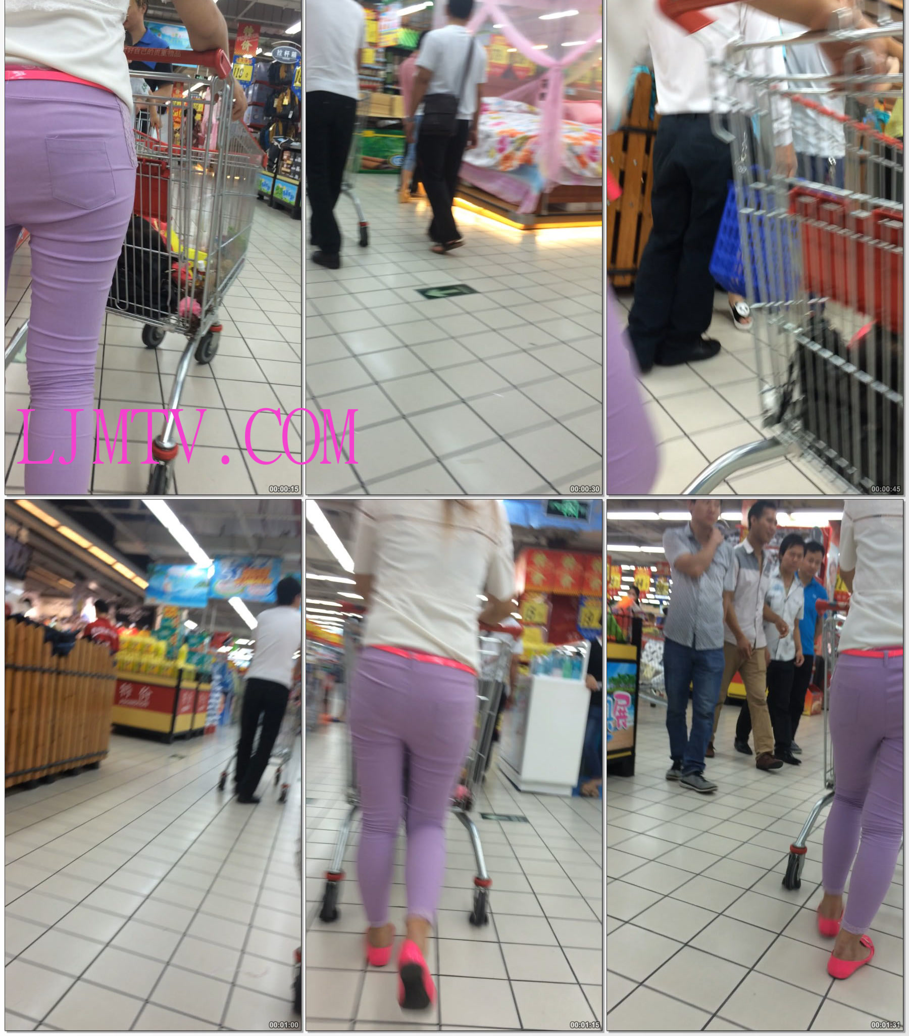 小龙大师精品街拍系列合集-超市紧身打底裤