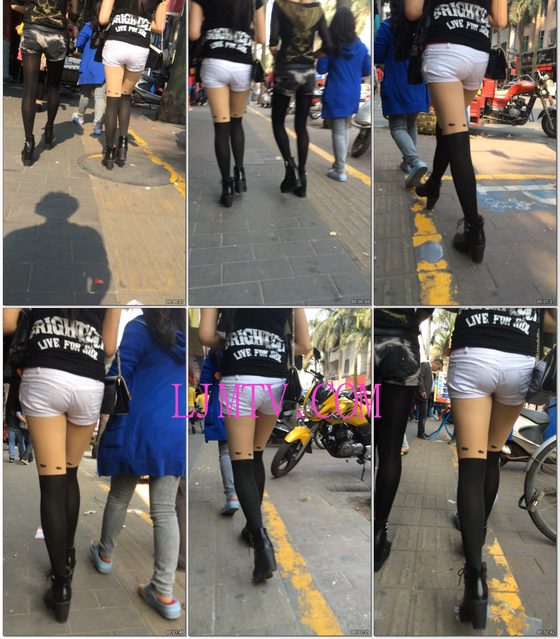 小龙大师精品街拍系列合集-性感热裤紧身少妇