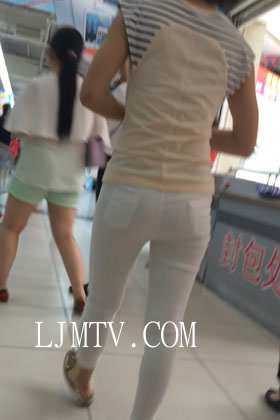 小龙大师精品街拍系列合集-超市紧身包臀白裤