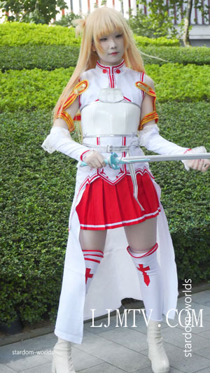 ソードアートオンラインアスナ结城明日奈コスプレ刀剑神域亚丝娜cosplay2024广州CICF漫展