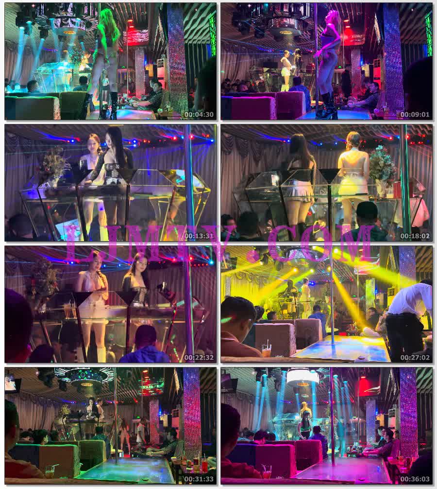 大腿纹身的黄发时尚女孩吊带衫白色热裤黑皮靴跳舞-4K视频