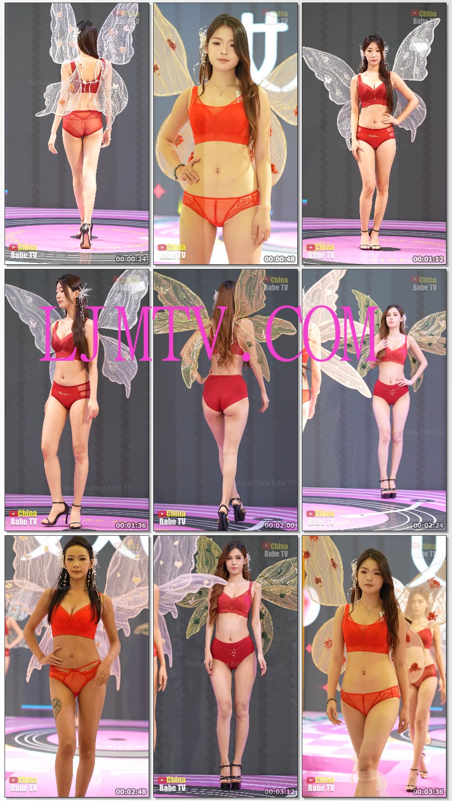 4K内衣秀2026新年广州元旦番禺城羽翼多品牌内衣秀（喜庆中国红）Part1