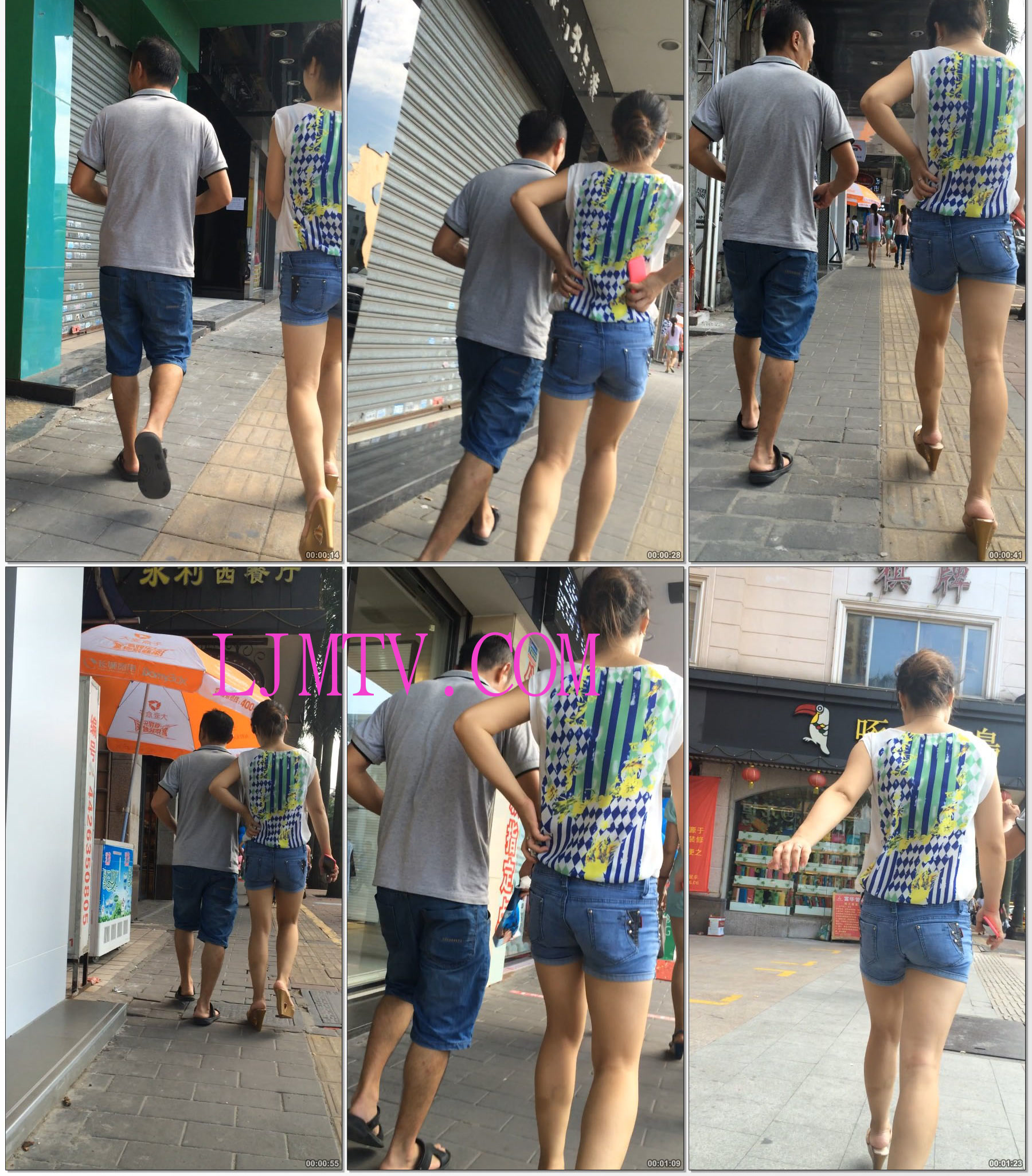小龙大师精品街拍系列合集-高挑紧身包臀热裤少妇