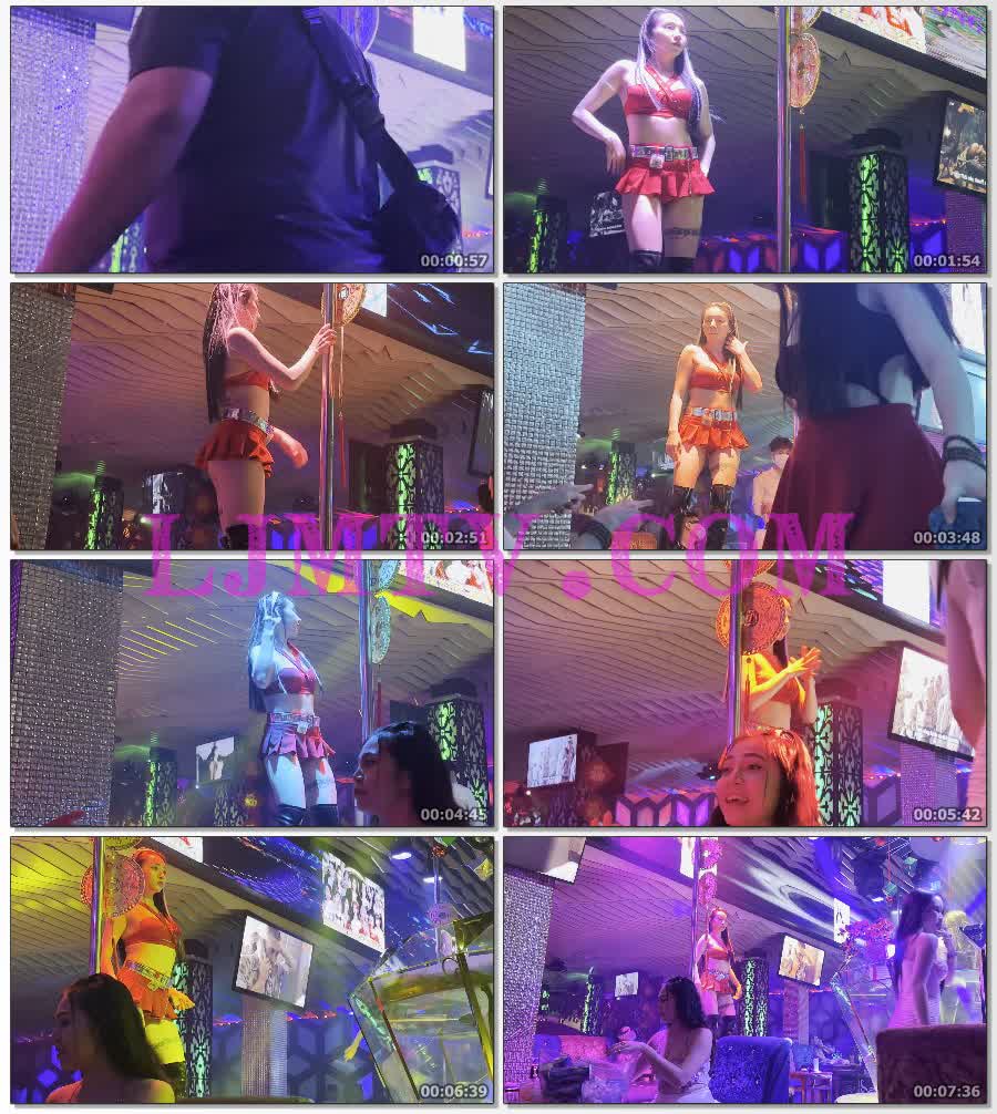 风骚黄发熟女红色裹胸红色百褶裙露内裤大腿纹身黑色过膝皮靴-4K视频